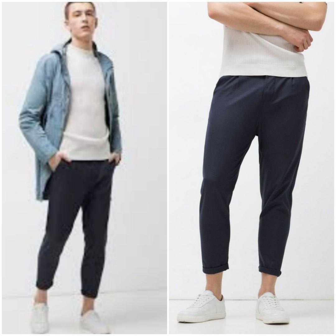 zara mens cropped trousers