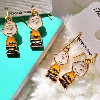 Korean earrings Charlie Brown Snoopy earrings Made in Korea