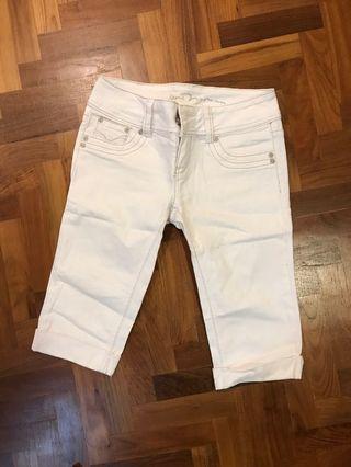 Jane Norman 3/4 white jeans