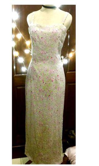 Longdress brukat white
