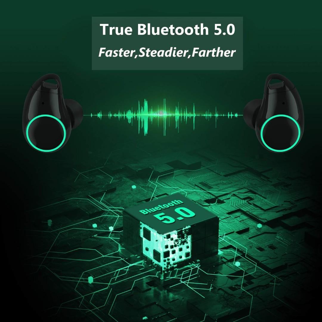 2516 Arbily Wireless Headphones i19 Bluetooth 5.0 Earbuds 90H Playtime and Noise Cancelling for True Wireless In ear Earbuds IPX7 Waterproof