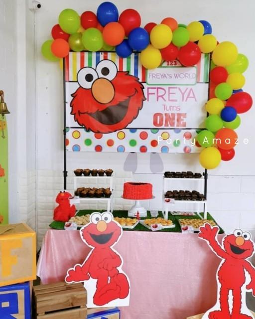 Elmo Theme Organic Balloon Garland Customise Yours For