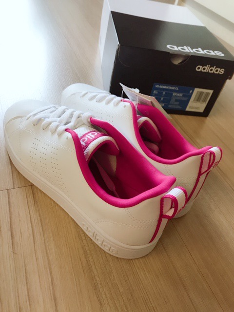 Adidas Unisex Magenta Sneakers Sport Shoes White UK5