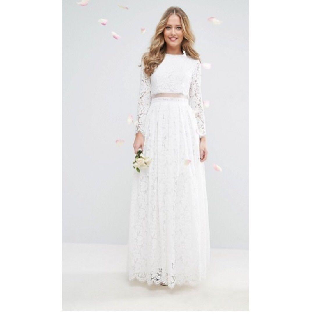 asos lace wedding dress