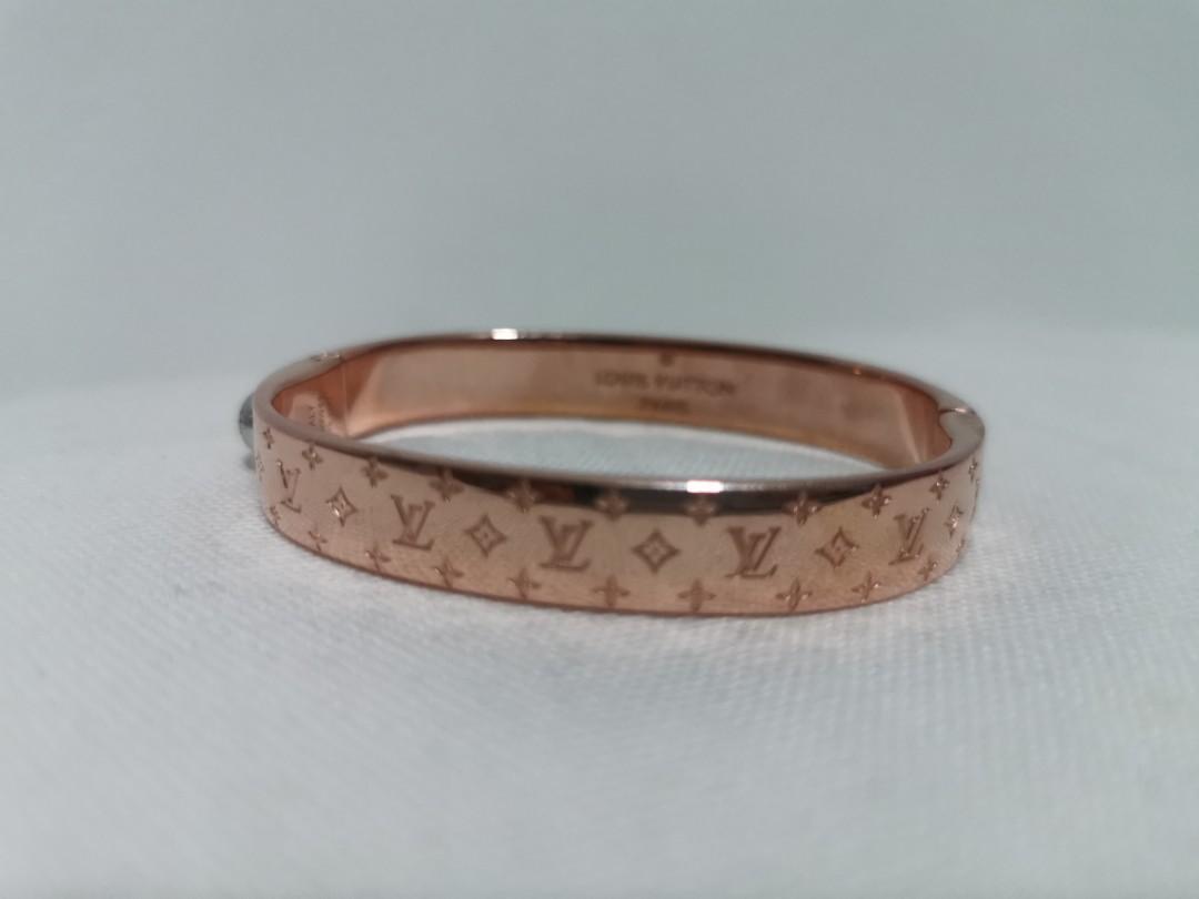 LOUIS VUITTON Rose Gold Nanogram Cuff Gorgeous and chic. Bold with
