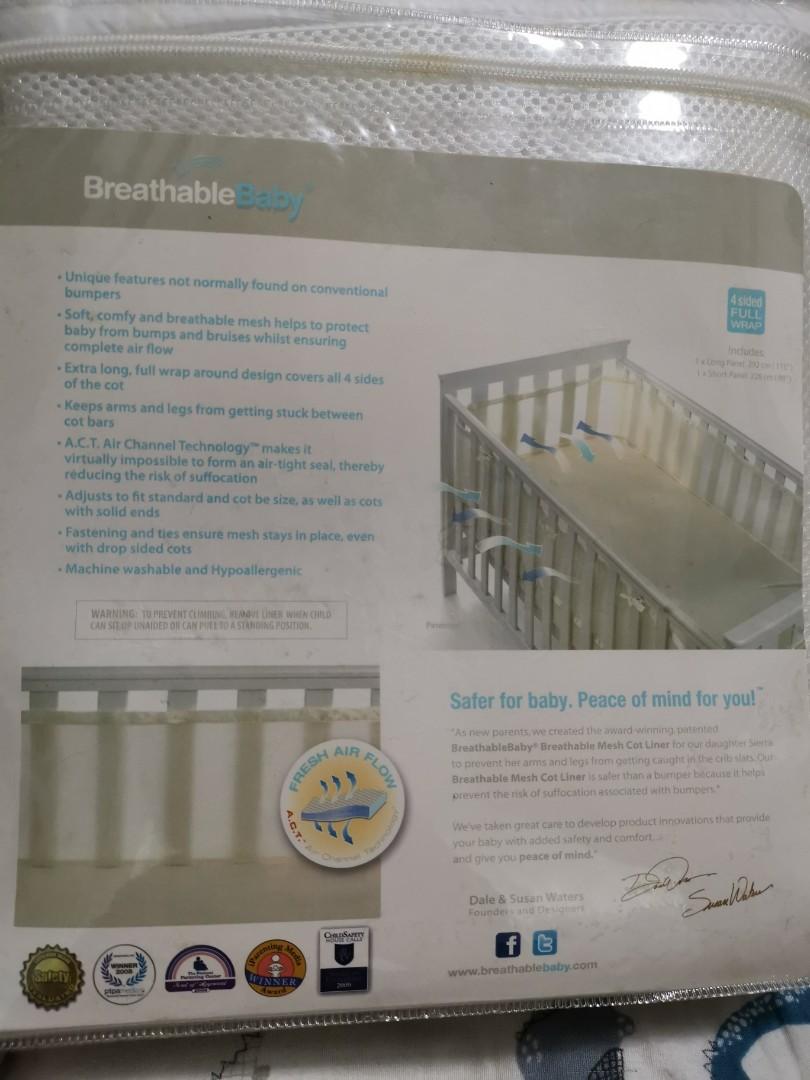 Brand New Mesh Cot Bumper, Babies & Kids, Baby Nursery & Kids Furniture
