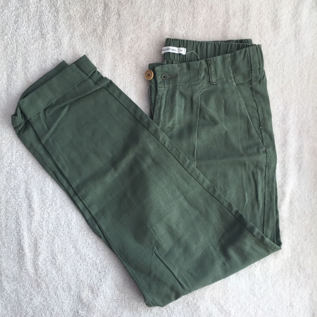 Calliope Linen Pants, Men's Fashion, Bottoms, Trousers on Carousell