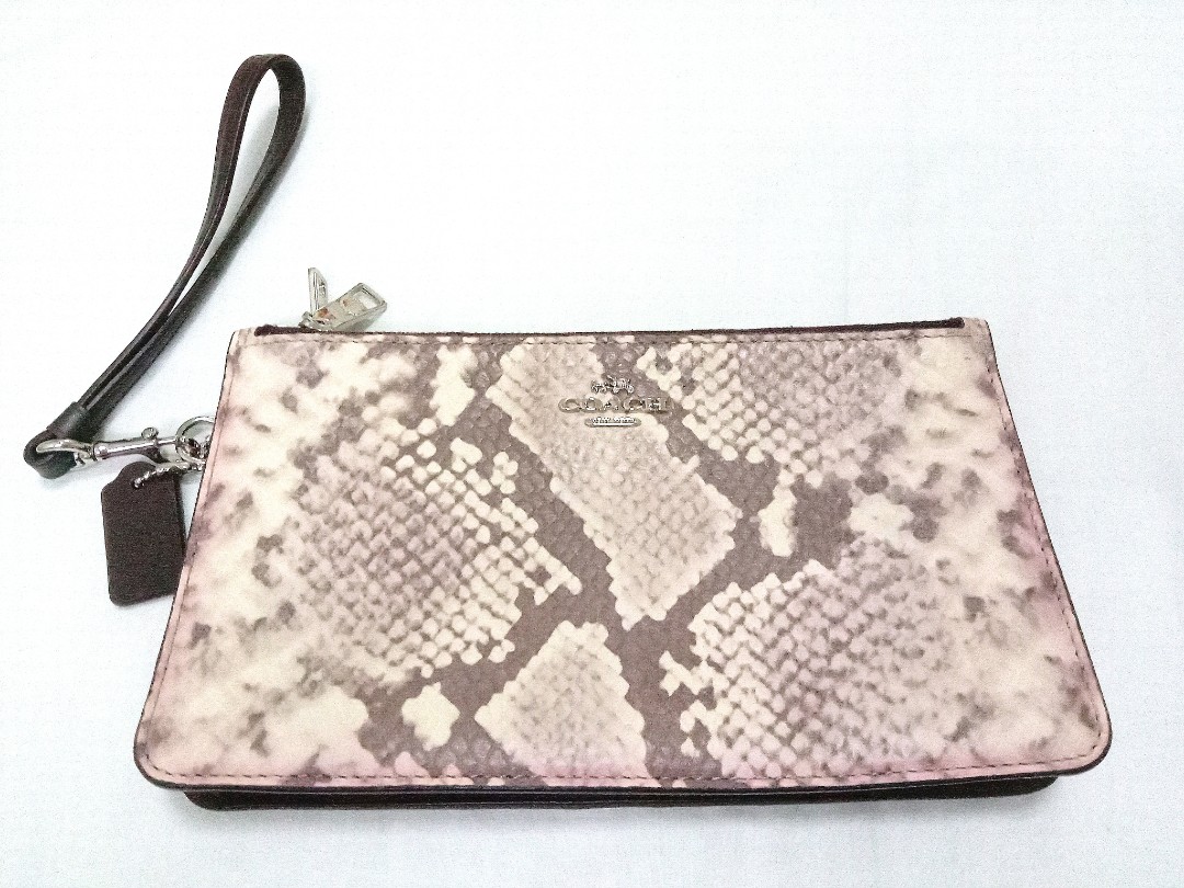 Coach F12075 Exotic Python Crosby Clutch Authentic