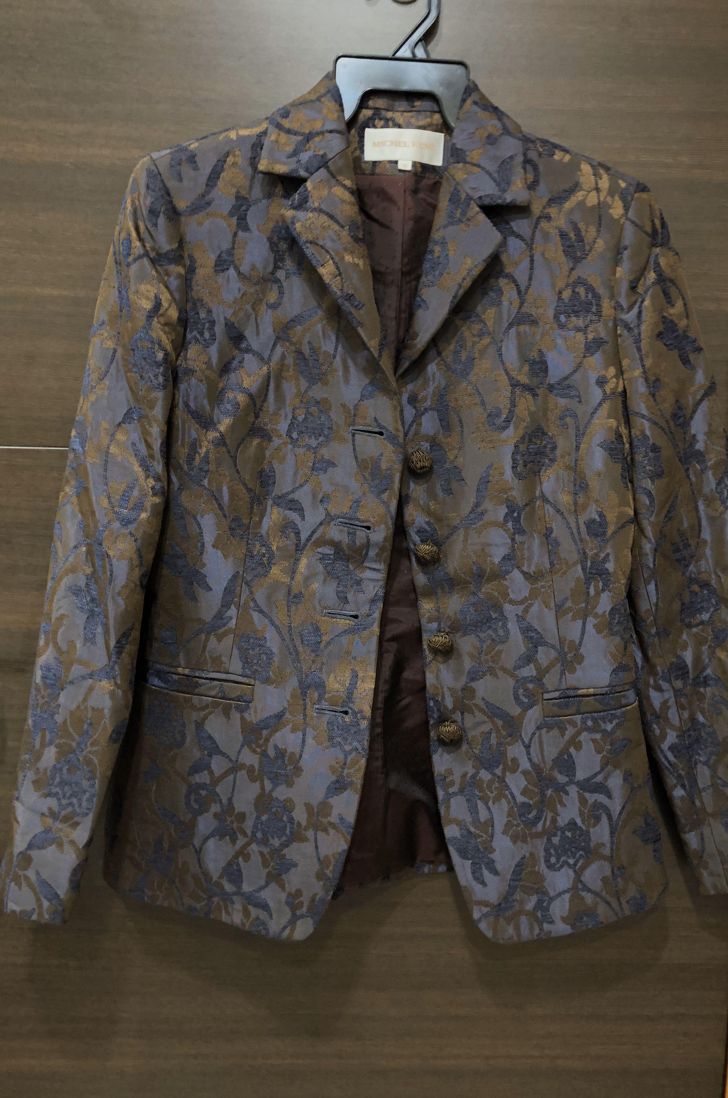 Dinner jacket Size 36 formal wear Christmas Jacquard jacket