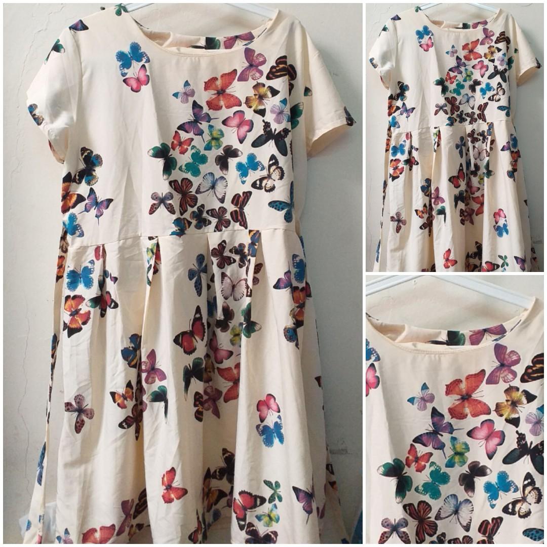 Dress Kupu2 Bangkok Big Size Xxl Ld 130 Women S Fashion Women S