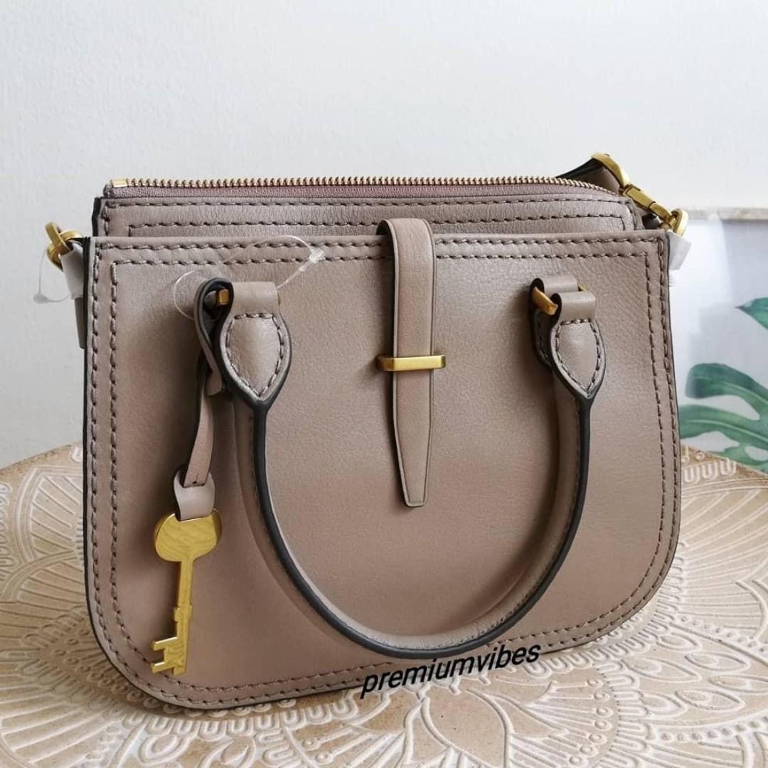 Fossil ryder mini satchel light taupe on sale
