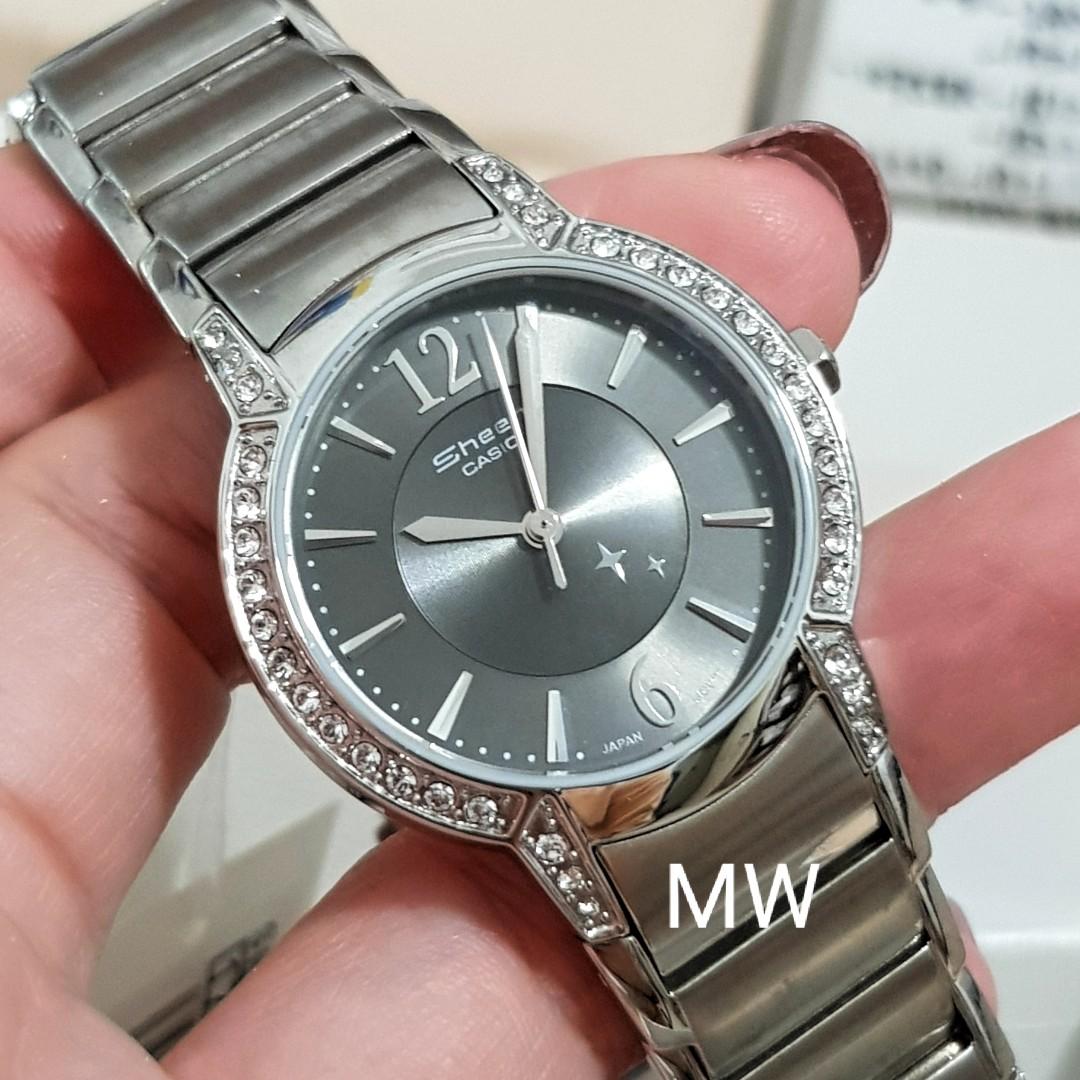 Genuine casio sheen ladies crystal classic stainless steel analog watch shn 4510d Women s Fashion Watches Accessories Watches on Carousell