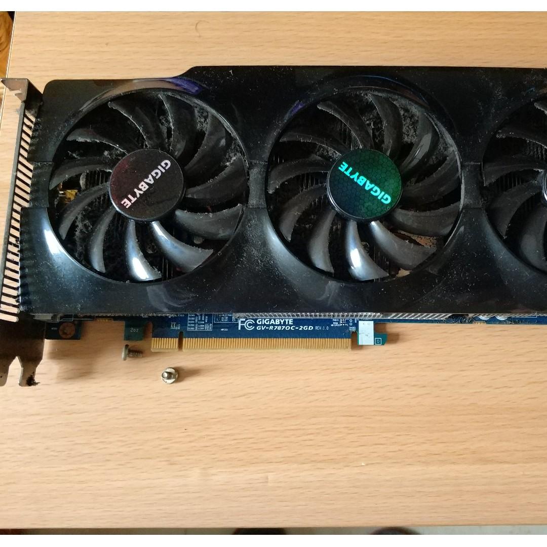 Gigabyte Radeon Hd 7870 2gb Hd7870 Dc2 2gd5 3風扇 電子產品 電腦 平板電腦 Carousell