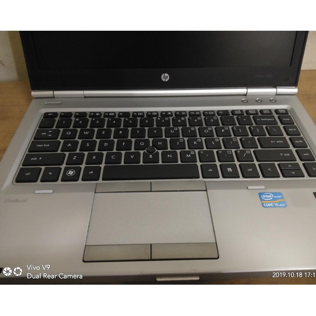 Hp Laptop Elitebook 8460p 500gb Hdd 2nd Generation I5 4gb Ram Sleek Silver Good Battery 7311