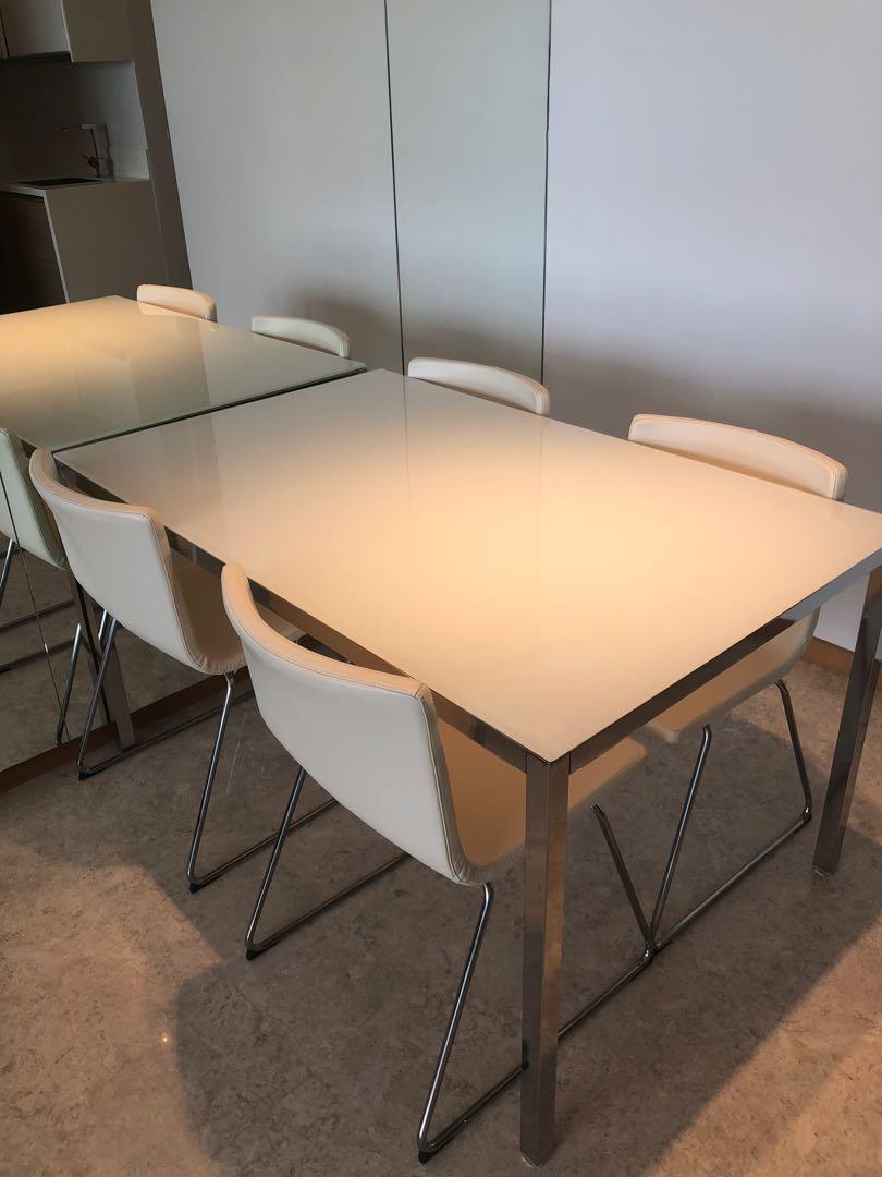 Ikea Glass Dining Table With 4 Chairs Furniture Tables Chairs On Carousell