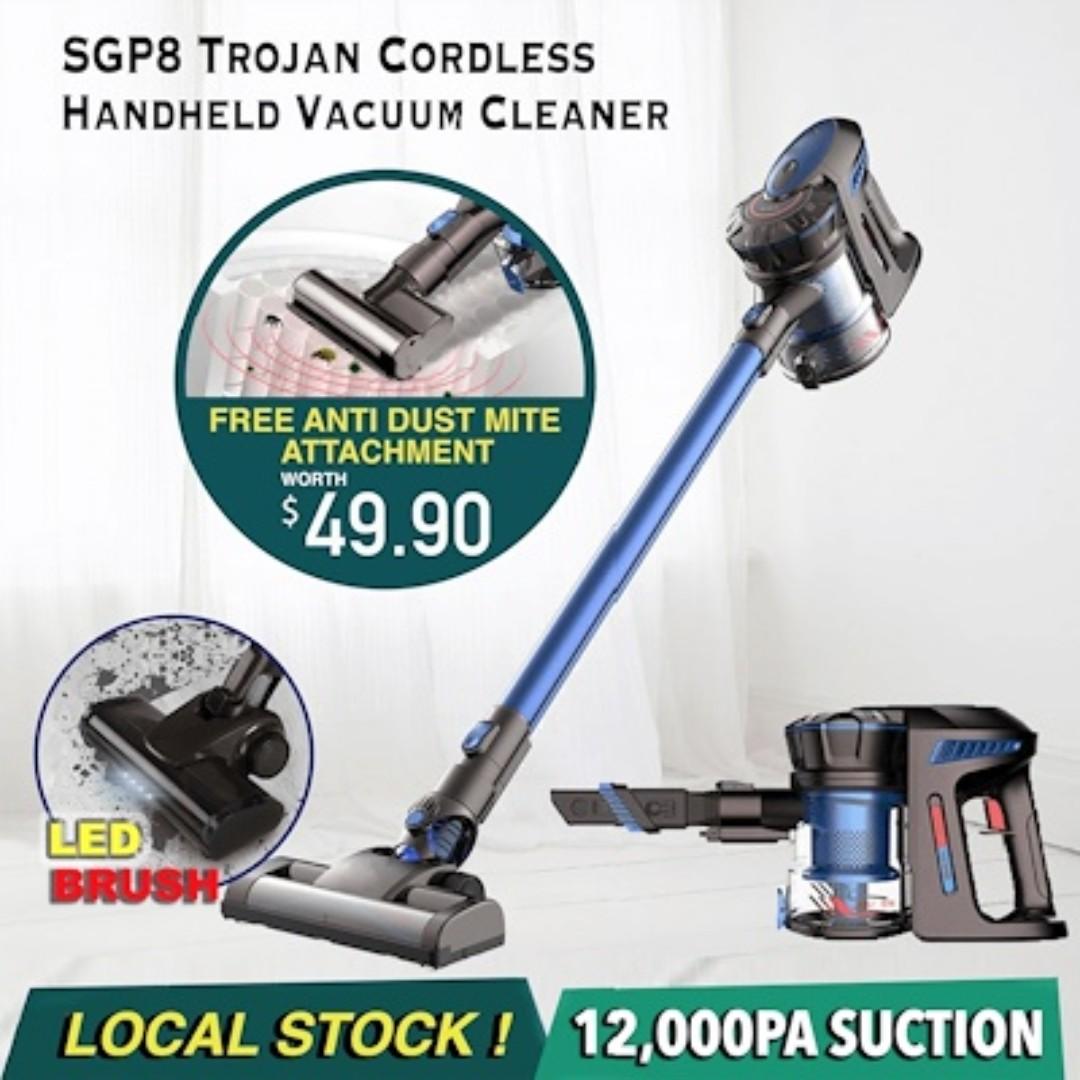 Minihelpers Trojan SGP8 12000Pa Cordless Handheld Vacuum Mobile Phones Gadgets Wearables Smart Watches on Carousell