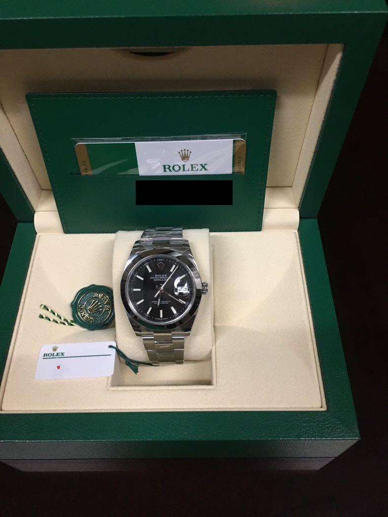 Rolex Datejust II 41mm (Category: Luxury Watches) located in Quezon City. Submitted by bingoyu (Listing ID 257466963, Image 1). Description: Brand New! Rolex Datejust II October 2019 Reference number 126300 41mm, black face With complete papers and box With 5 years warranty in Rolex service center Negotiable price Please message me at 09286357440 or call me at 6644221 because I do not check chats regularly. Meet ups at QC area. .
