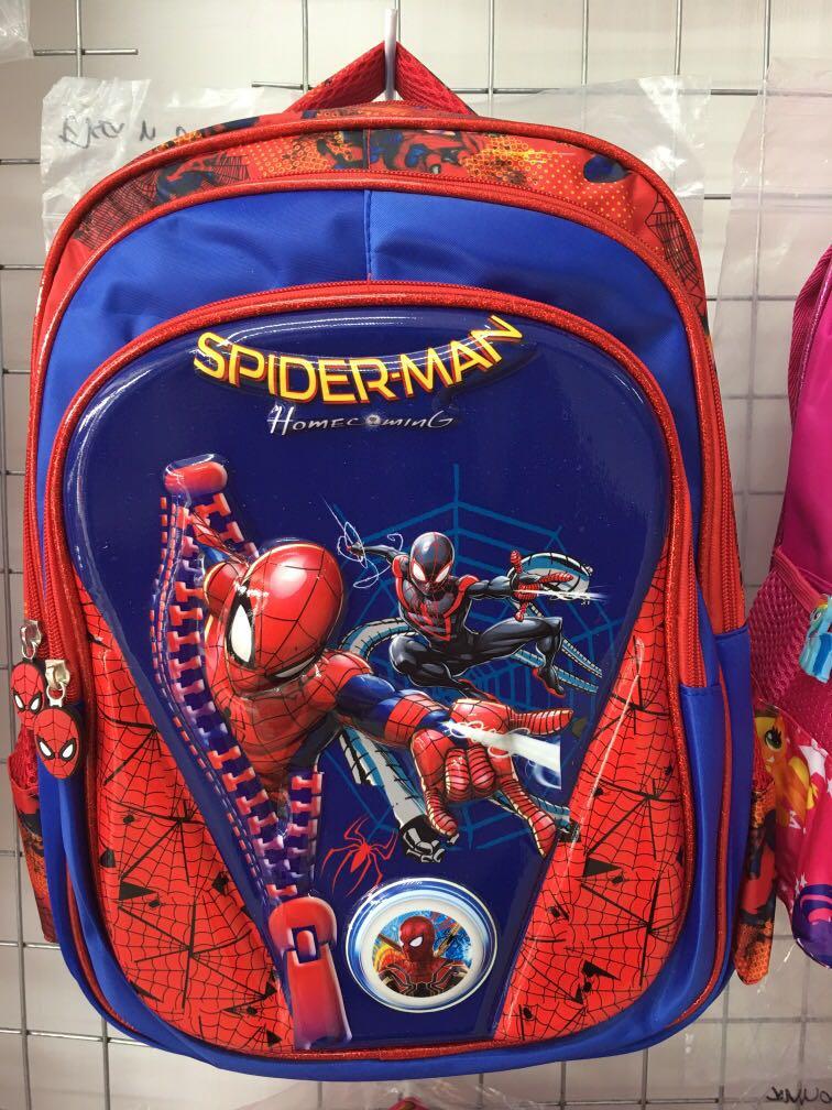3D Kids School Bag Spiderman Homecoming Backpack Large Small For Boys Children