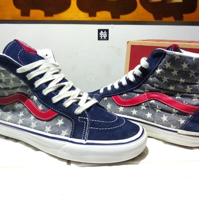 american flag vans high top