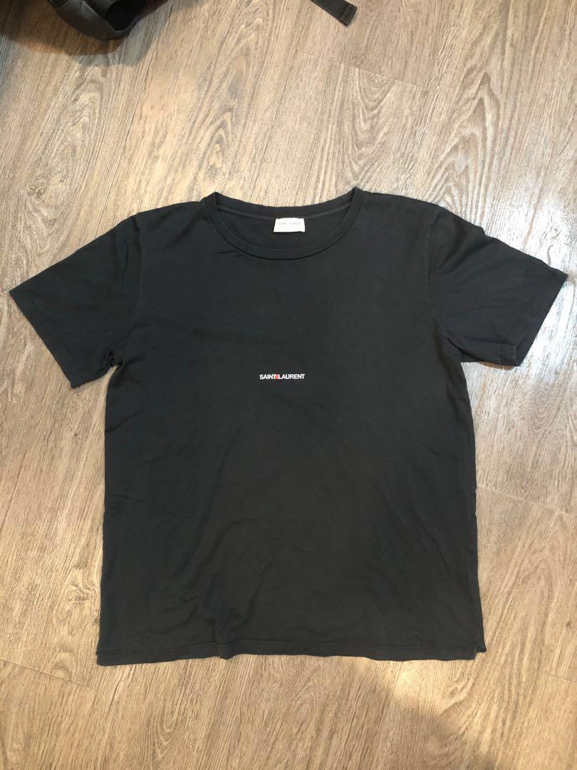 Saint laurent archive logo tee on sale
