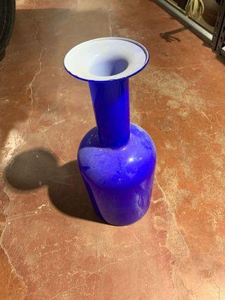 Vintage 1960’s Blue glass Vase