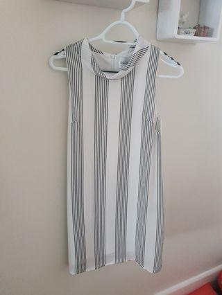 Black and white stripe dress size 10
