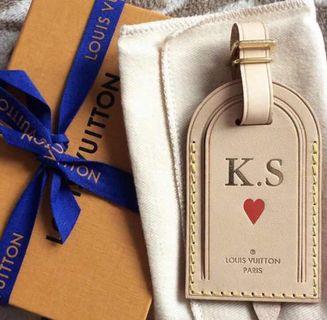 louis vuitton hot stamp luggage tag