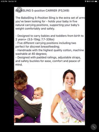 Baby carrier sling (mother care)