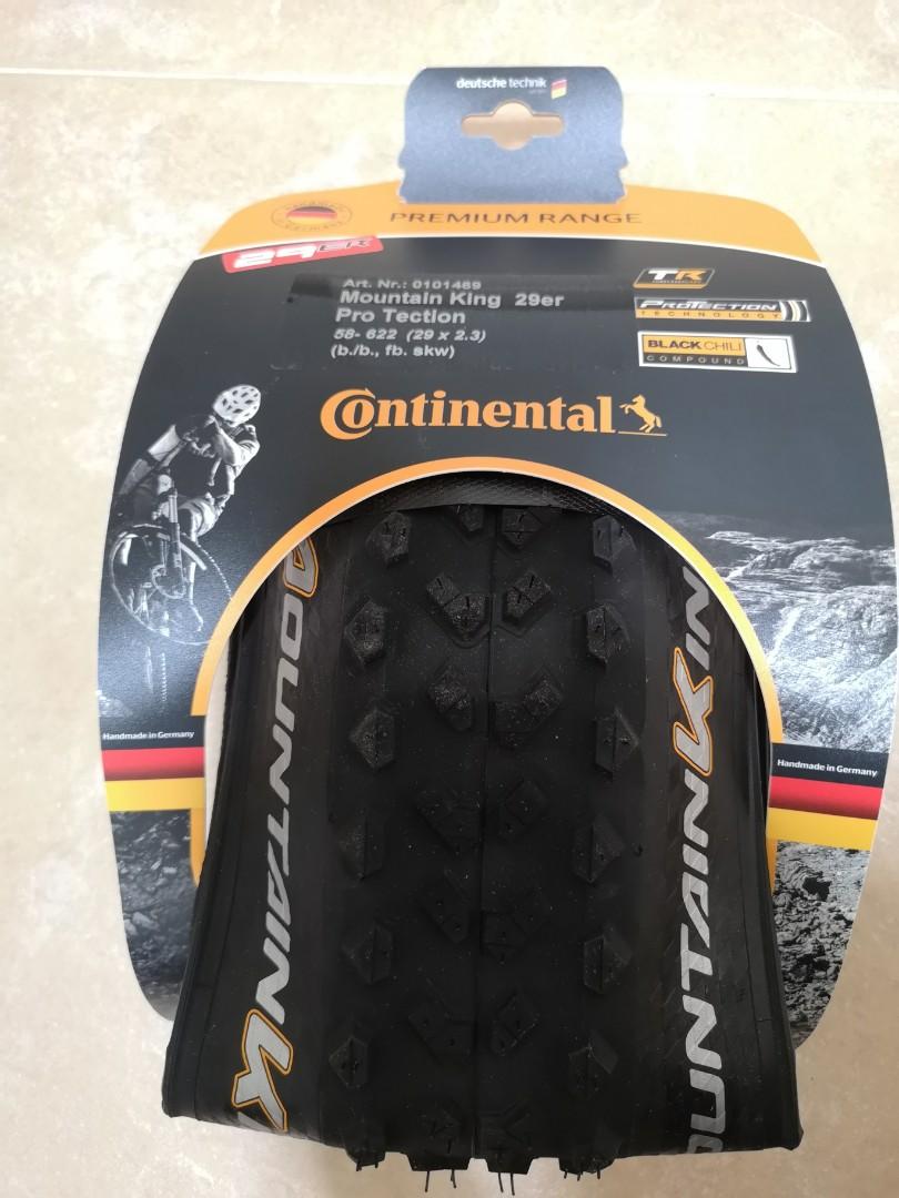 1x Continental Mountain King Folding MTB Tyre Sports Equipment Bicycles Parts Bicycles on Carousell
