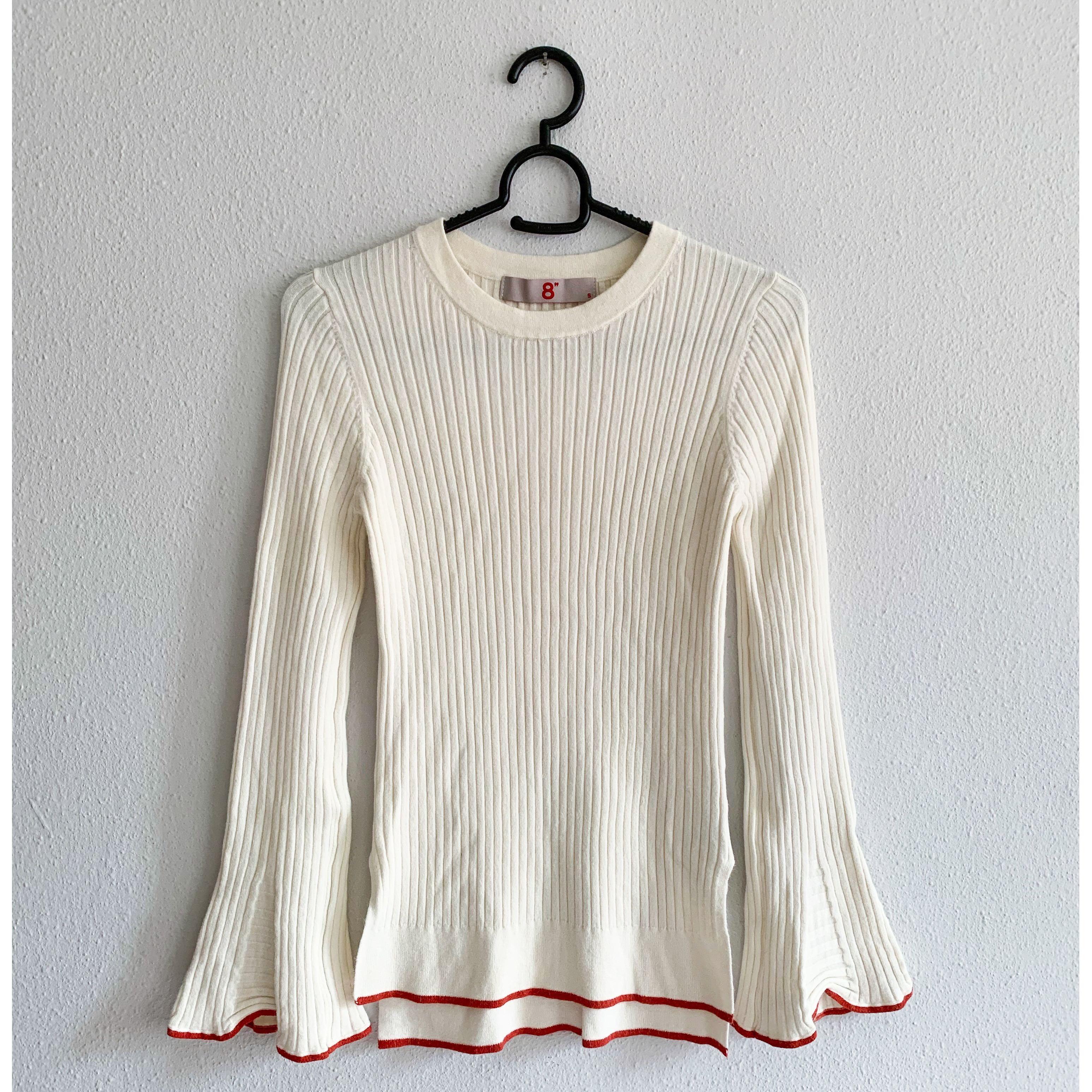 White sweater blouse outlet