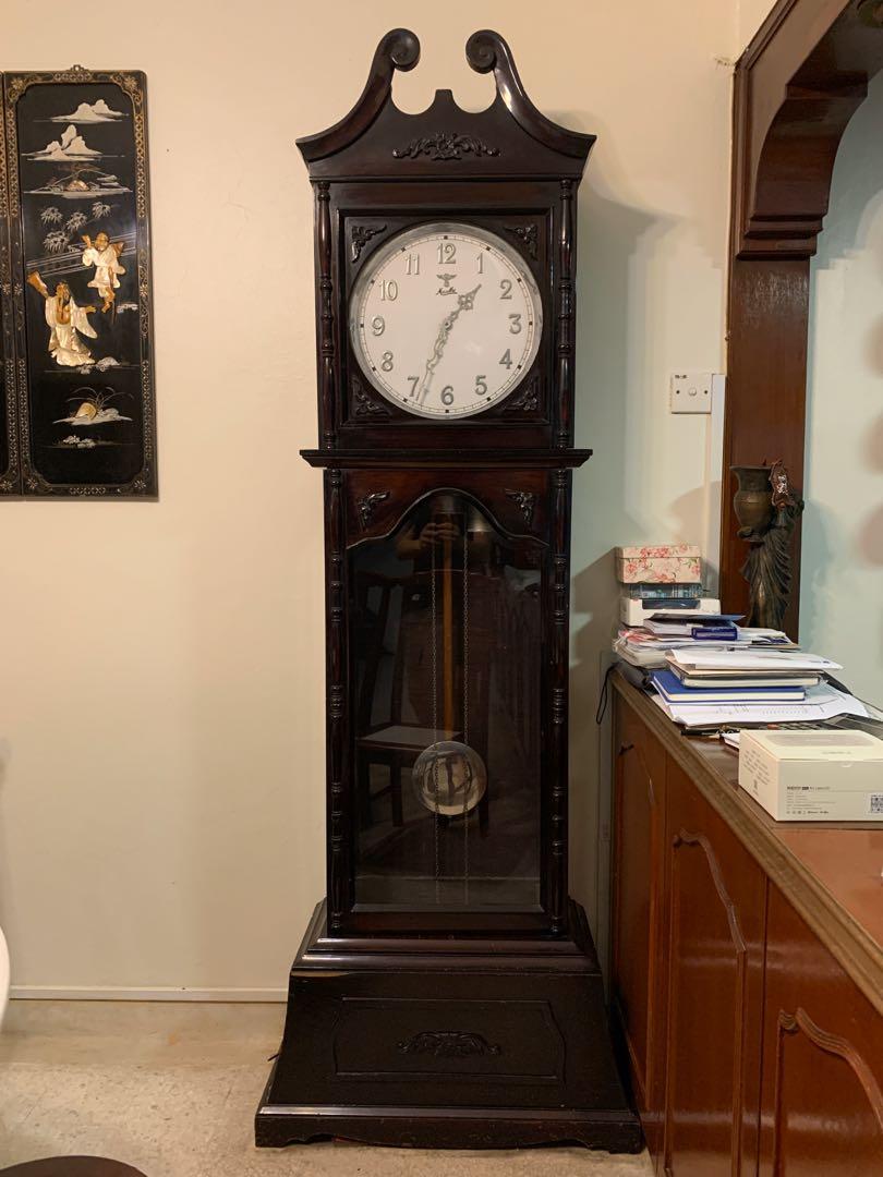 Antique Mauthe Grandfather Clock, Furniture & Home Living, Home Decor