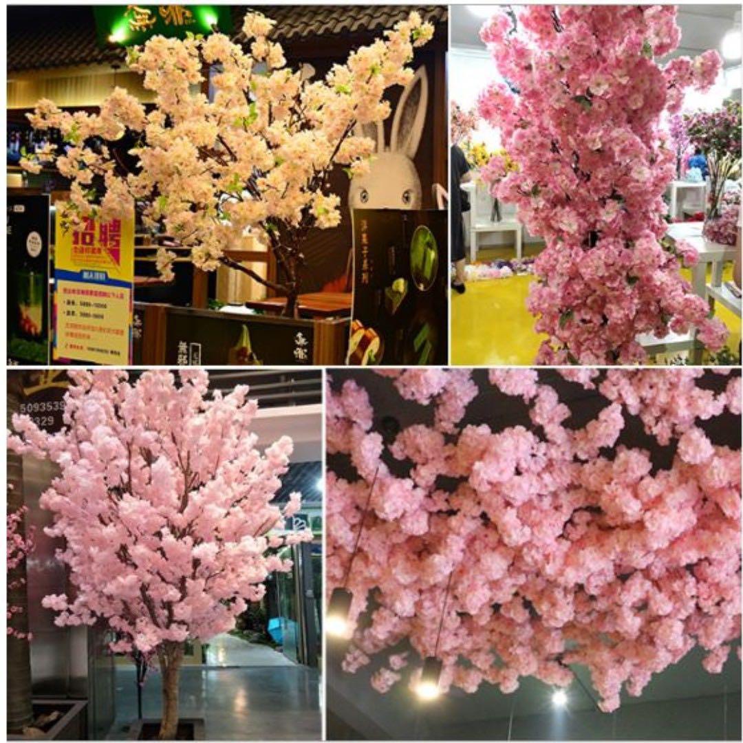 Artificial Cherry Blossom Trees Light Pink Dark Pink White
