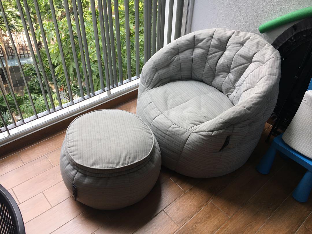 Bean bag sofa chair Ambient Lounge Butterfly, Furniture & Home Living