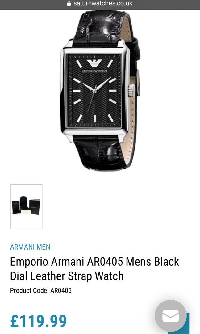 emporio armani leather watch price