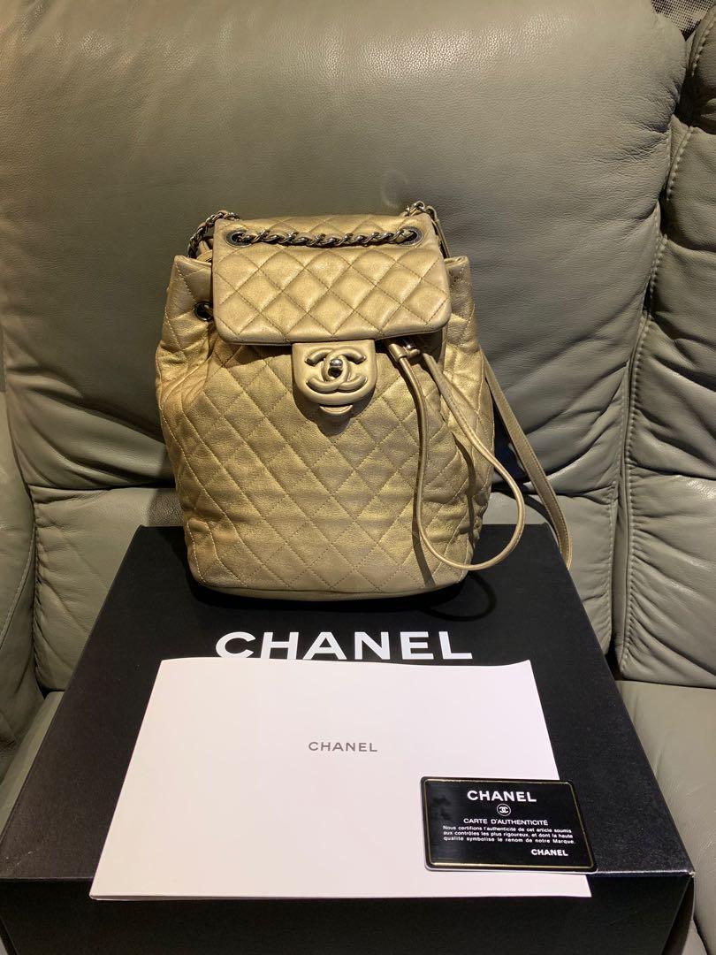 chanel backpack gold