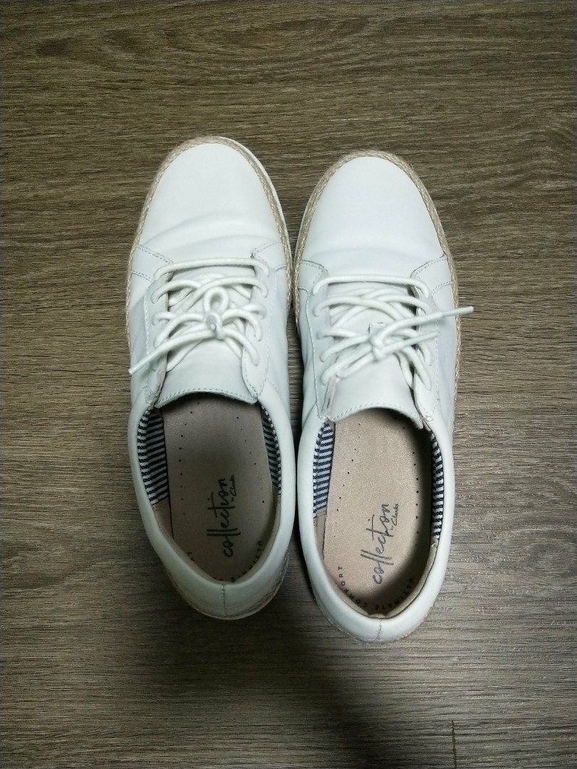 clarks white sneakers