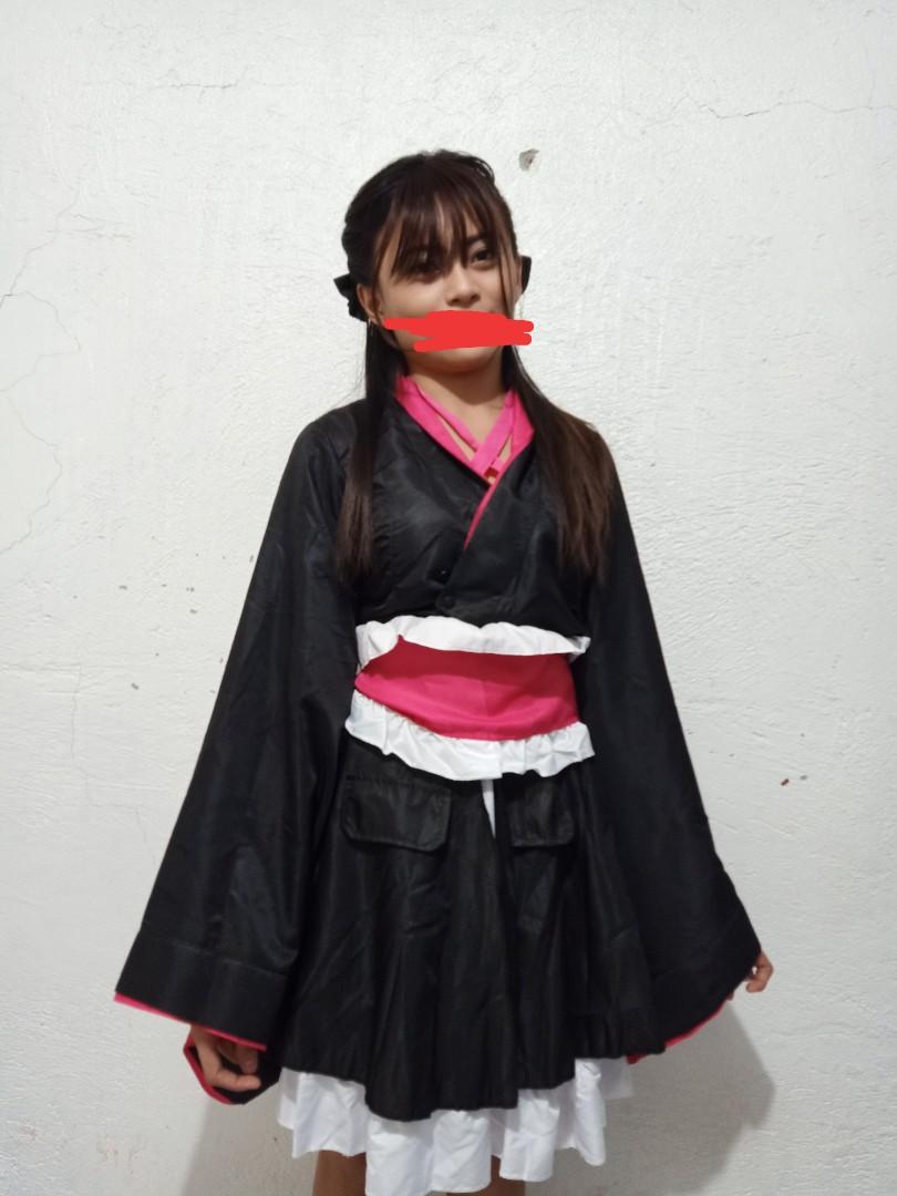 Japanese Anime Unbreakable Machine-Doll Wa Kizutsukanai Yaya Black Kimono  Large Size Cosplay Costume Japanese Style Cloak Halloween Party Dress Full  Set