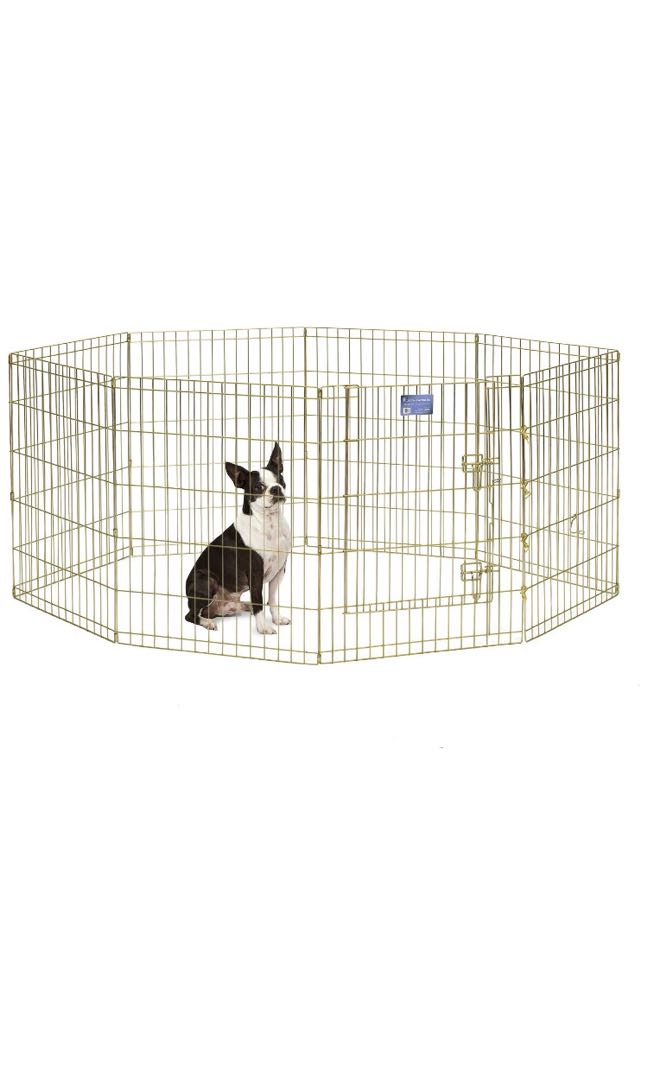 Gold Zinc Exercise Pen Pet Supplies Health Grooming on Carousell