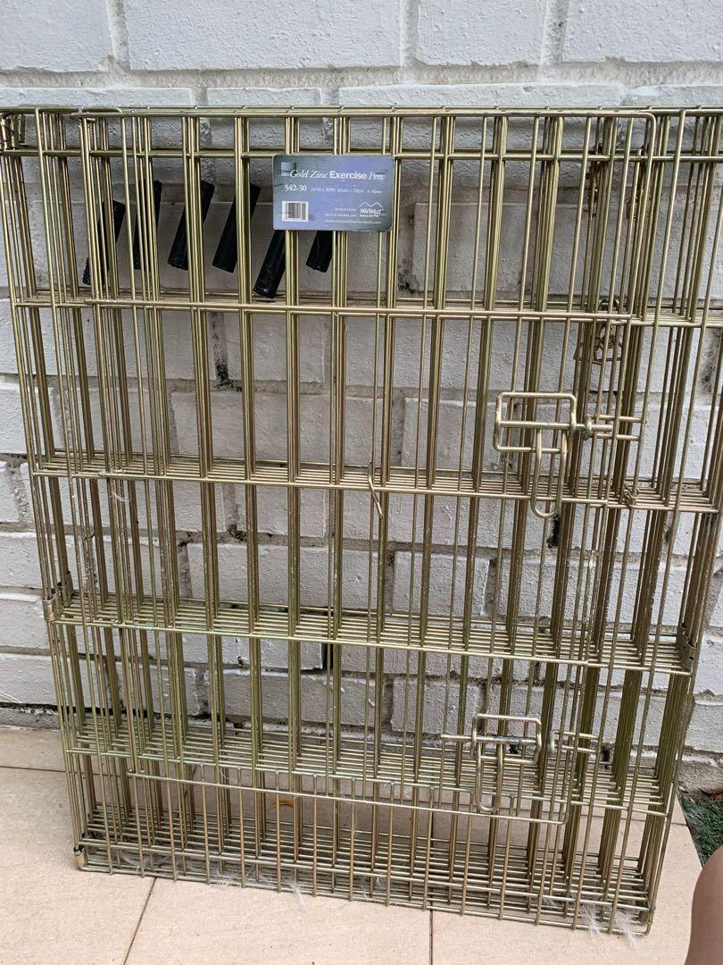 Gold Zinc Exercise Pen Pet Supplies Health Grooming on Carousell
