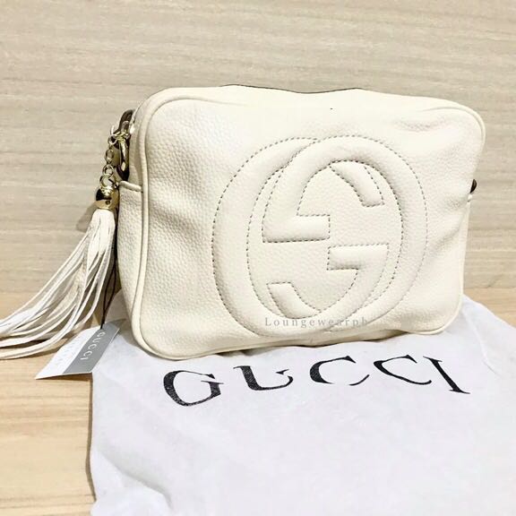 gucci white sling bag