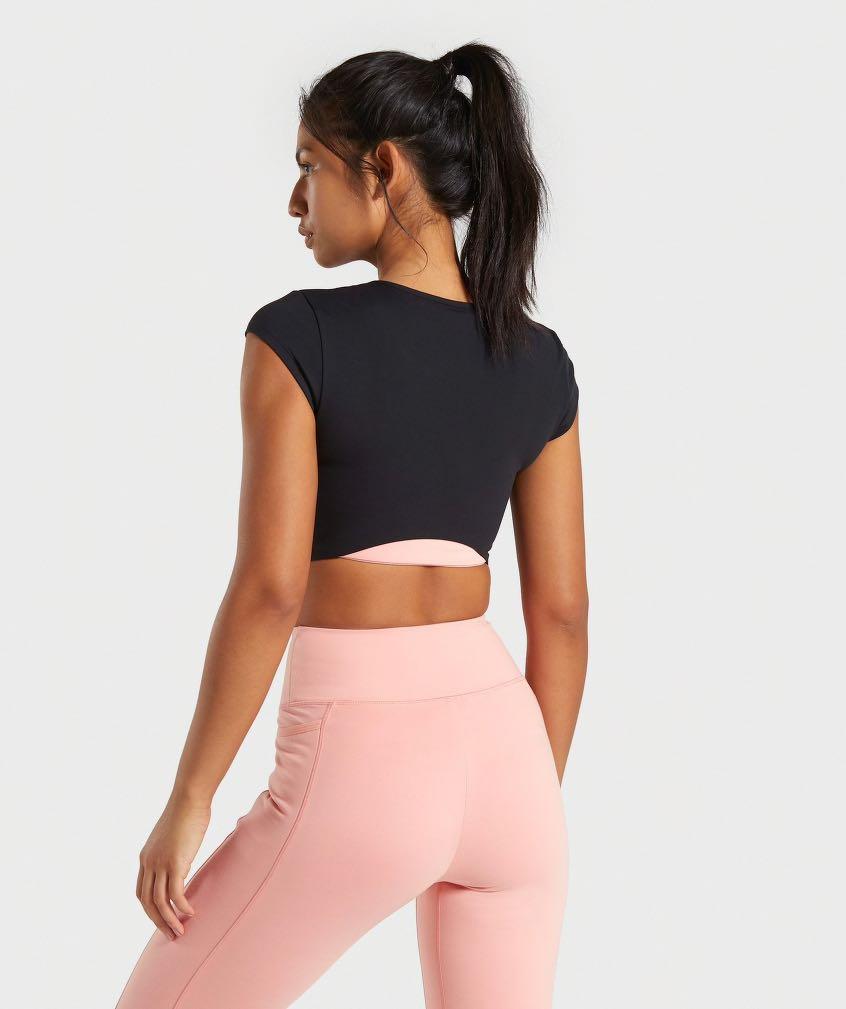 Gymshark Dreamy Cap Sleeve Crop Top Size M