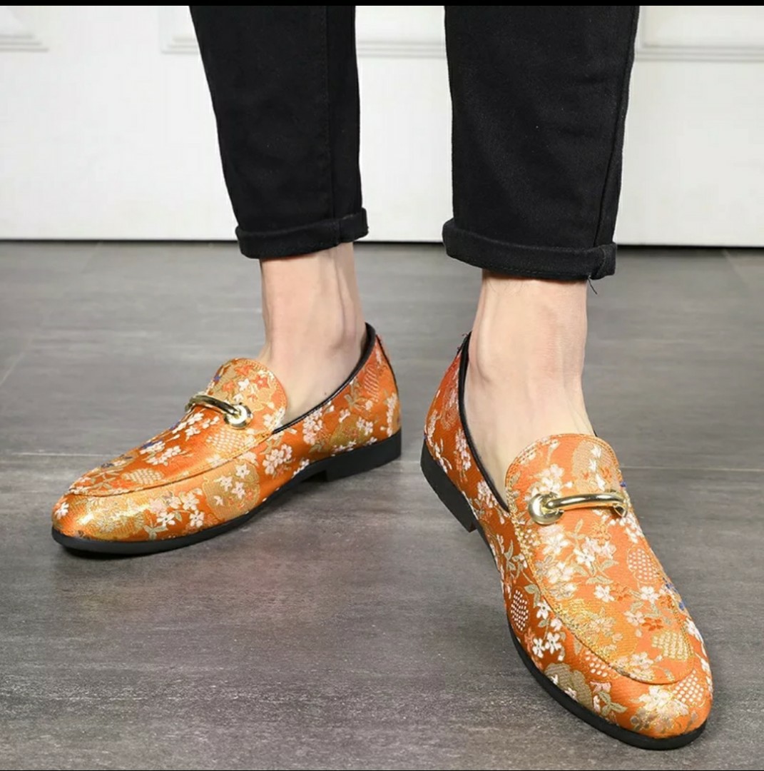 Mens floral print clearance loafers