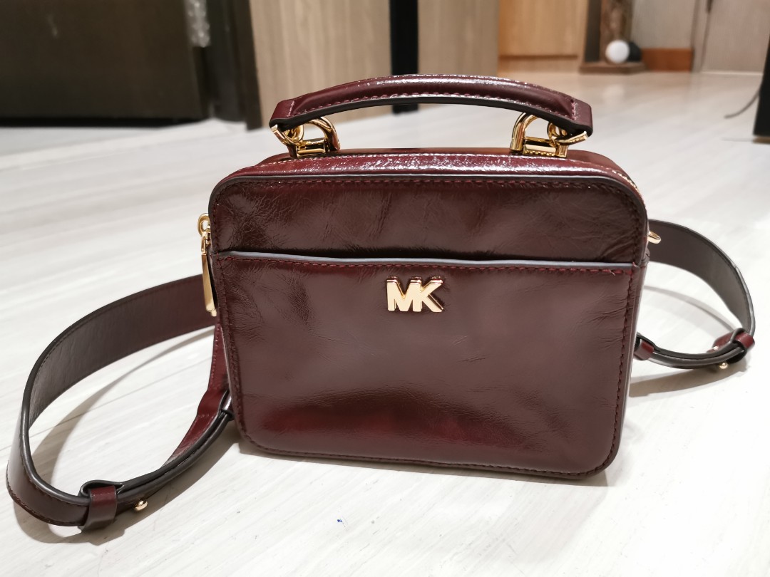 Michael Kors Mott Mini Crinkled Calf Leather Crossbody Luxury Bags Wallets on Carousell