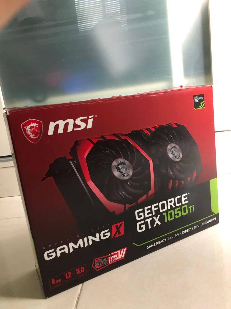Msi Gtx 1050ti Gaming X Gddr5 128bit Gtx Was 1050ti Gaming X 4gb Electronics Computer Parts Accessories On Carousell