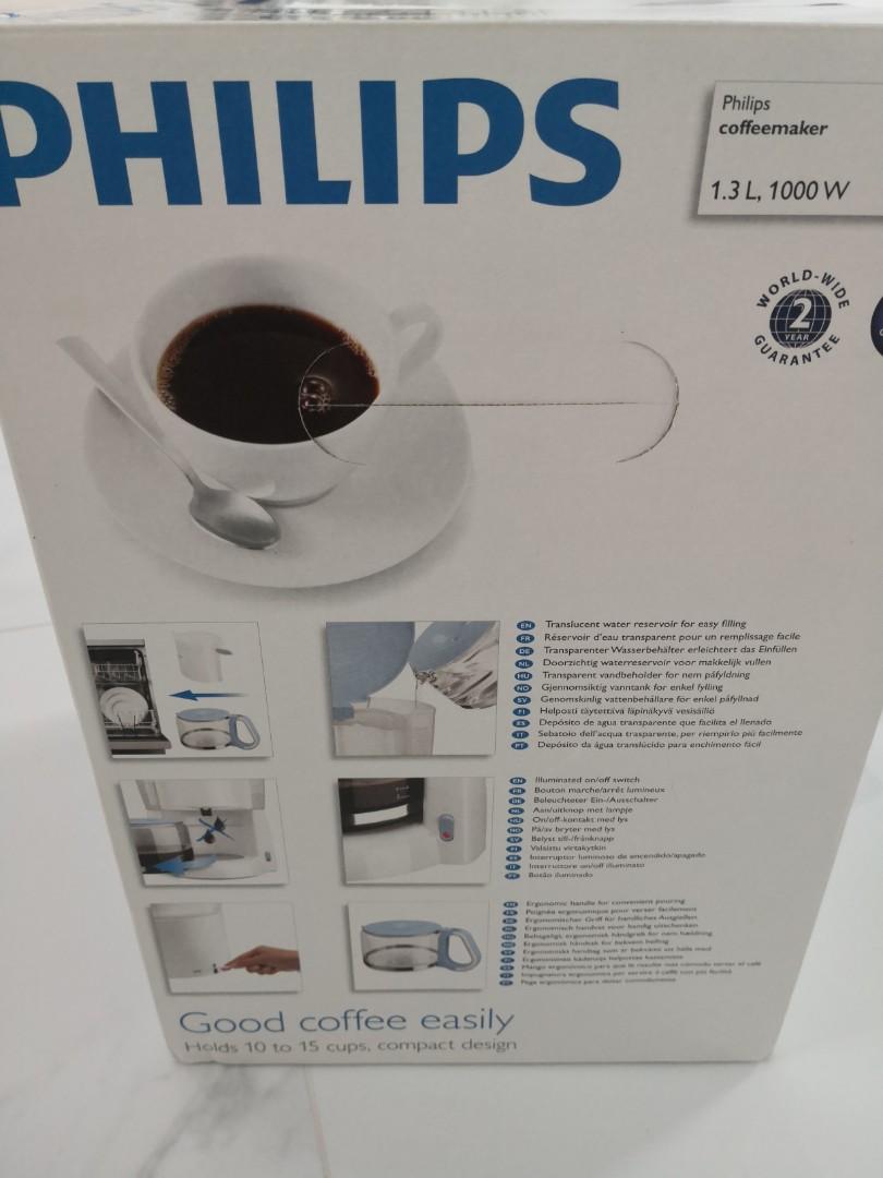 Philips coffee maker. (Category: Coffee Machines & Makers) located in Singapore. Submitted by kelvin.ang.9 (Listing ID 257544447, Image 2). Description: BNIB 1.3L Philips coffee maker. Please do not ask for lower price. As this is 1.3L not to be compared with the other 0.6L version..