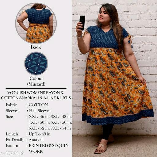 plus size anarkali kurti