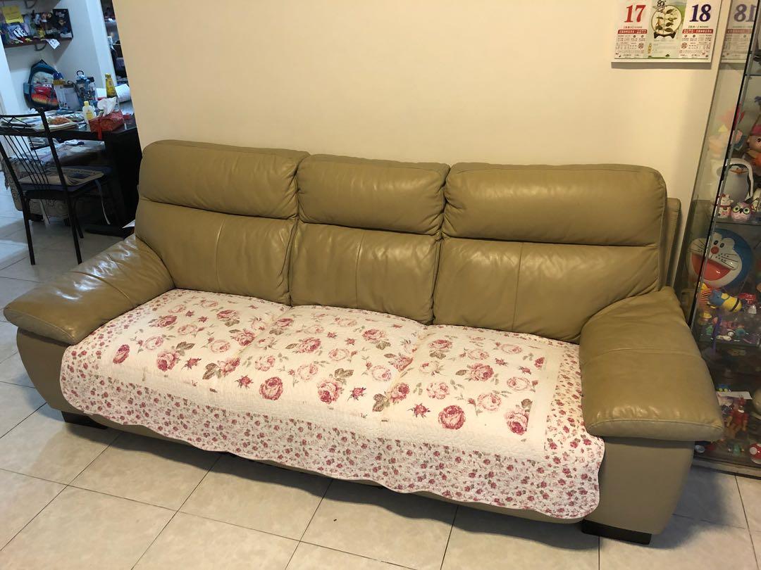 Sofa (Category: Sofas) located in Singapore. Submitted by rabbitmum (Listing ID 257522595, Image 3). Description: 3 seater sofa - used Overall Size: (L) 222cm x (W) 88cm x (H) 90 cm Seating depth: 55cm See picture for condition ( cloth not included) Cash and carry.