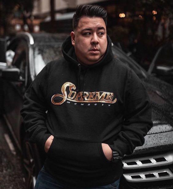 supreme sequin viper hooded sweatshirt