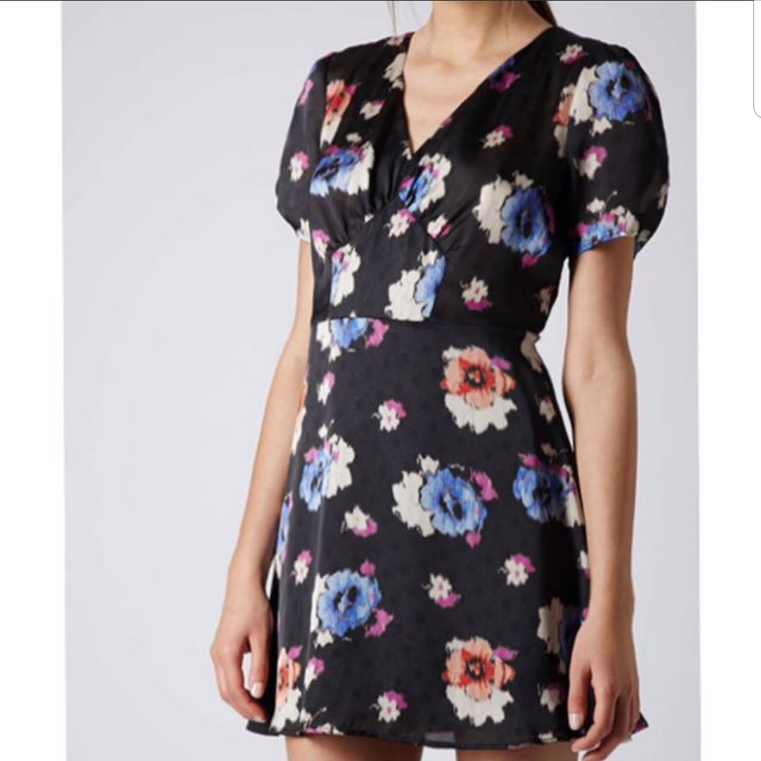 petite floral tea dress