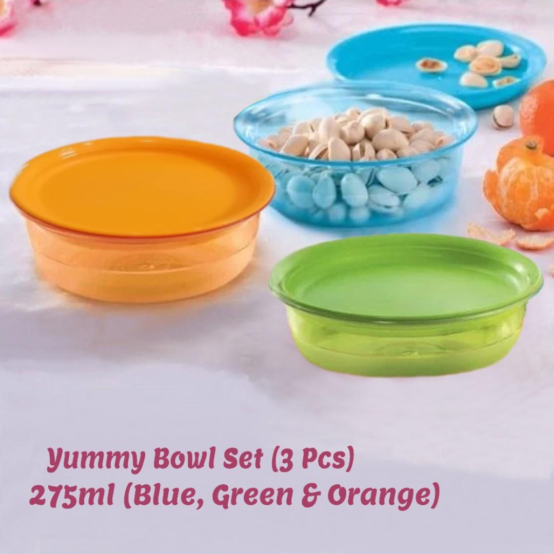 Tupperware Yummy Bowl Set (3 Pcs) 275ml Furniture  Home Living,  Kitchenware  Tableware, Other Kitchenware  Tableware on Carousell
